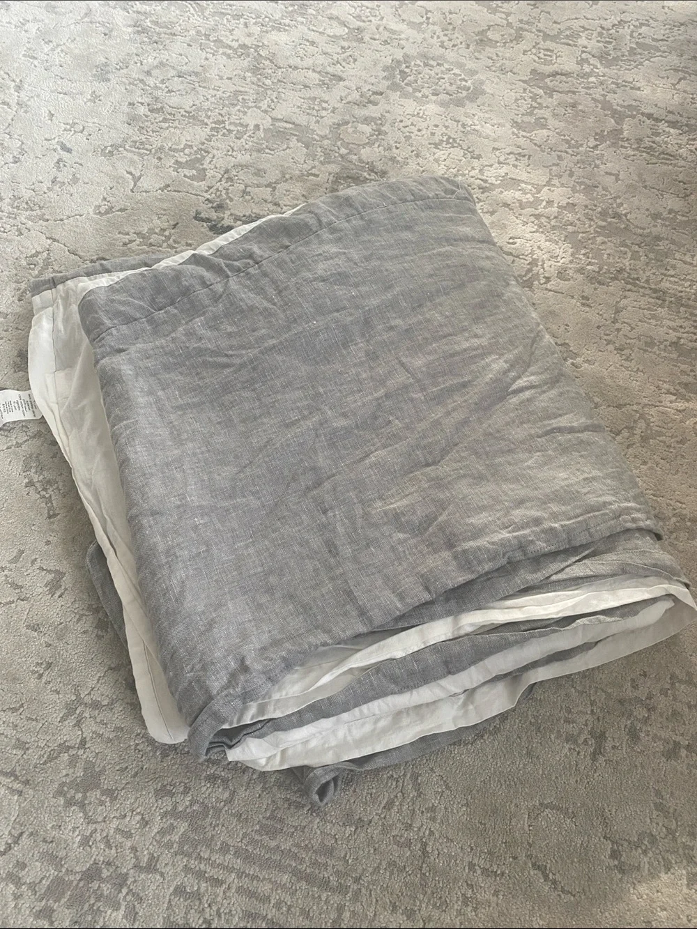 Pottery Barn Belgian Flax Linen King Bed Skirt